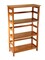 4-Tier Wood Bookshelf Honey Finish Solid Beechwood and Composite Wood Storage Display Shelving for Home Office Living Room